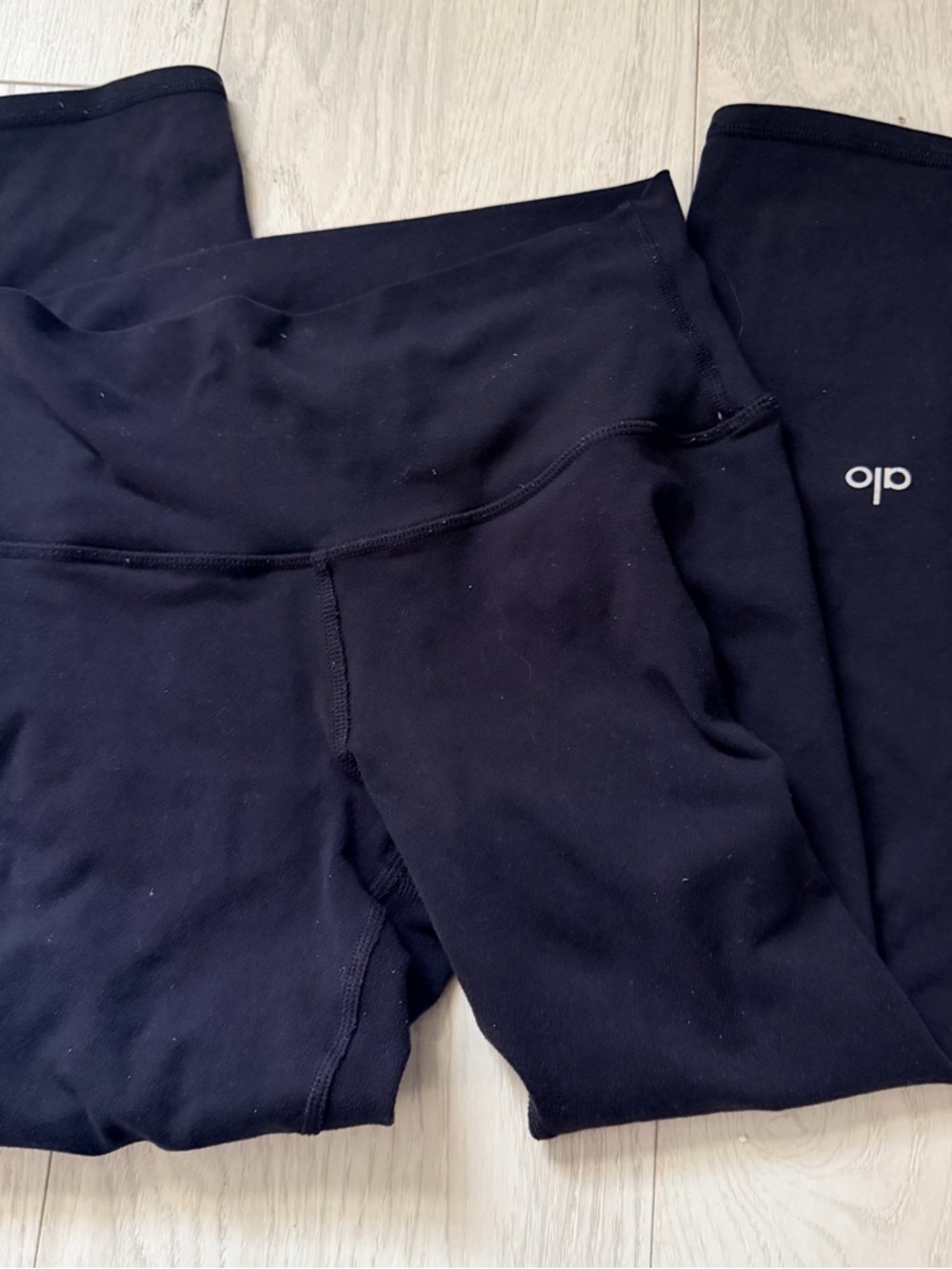 ALO Yoga Black Seamless Logo Leggings